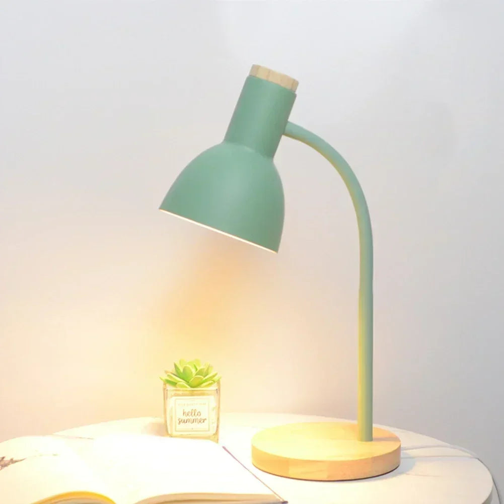 Efterårs- og Vinterbelysning | Nordisk Kreativ Trækunst Jern LED Skrivebordslampe - Moxie