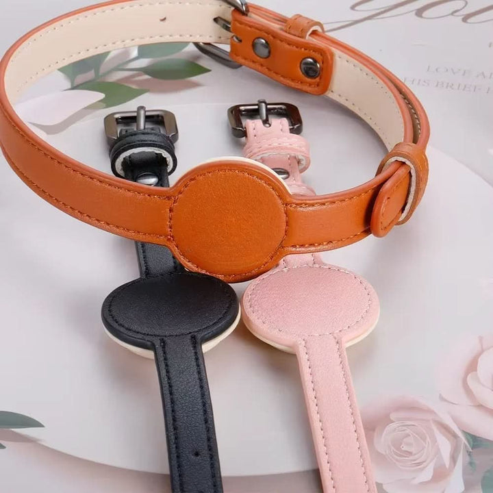 Hundehalsbånd med integreret AirTag-holder for sikkerhed og stil