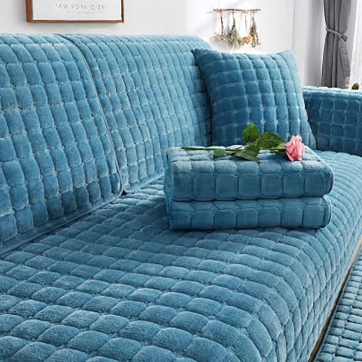 Hyggeligt Blødt Tykt Plys Non-Slip Sofa Cover |
