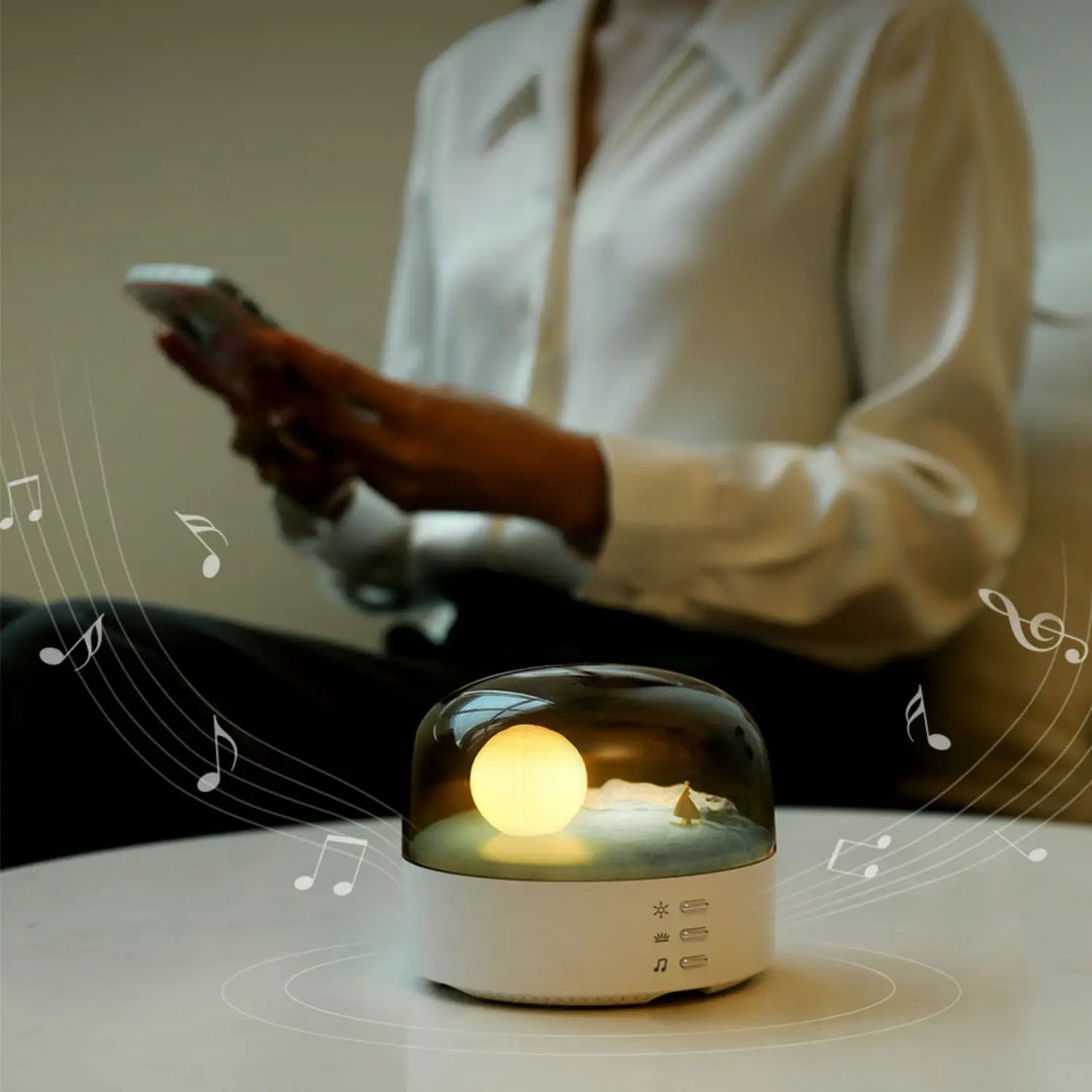 3D Mysterious Moon LED Natlys Højttaler |