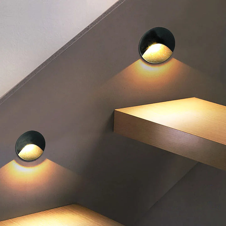 Moderne vandtæt IP65 LED indbygningsvæg lampe til udendørs belysning - 3W indbygget trin- og trappe balkon portal lys