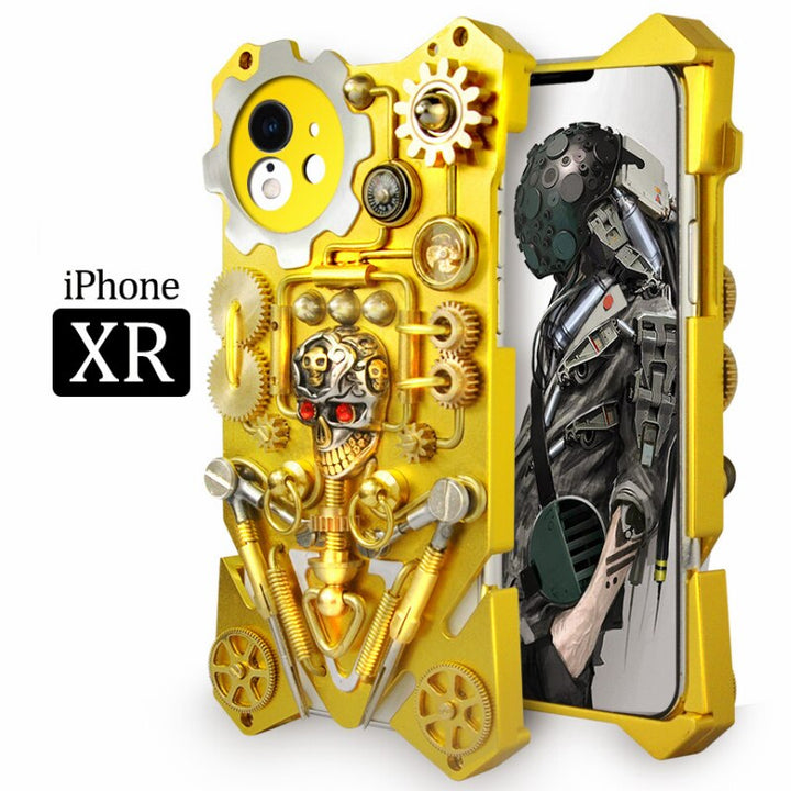 Mechanic Skull Cyberpunk Stil iPhone Cover