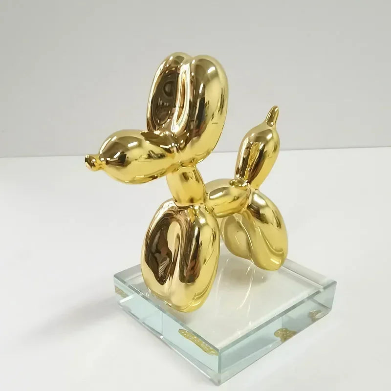 Nordisk Ballon Hund Skulptur Harpiks Dyr Ornament Kunst Skulpturer og Figurer Håndværk Hjem Dekoration Værelse Skrivebords Tilbehør