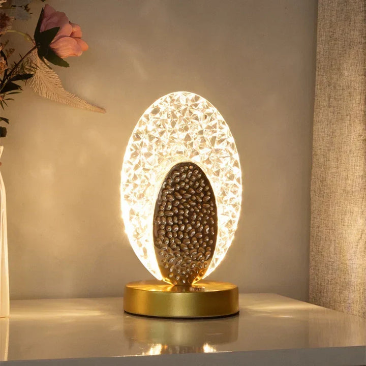 Krystal LED Bordlampe: Dæmpbar, USB Opladning, Berøring &amp; Fjernbetjening
