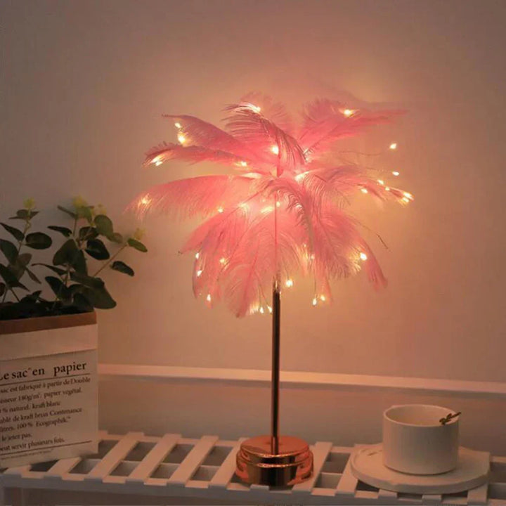 LED Forårs Bordlampe Nattelys USB-drevet Fjernbetjening Natbordlamper
