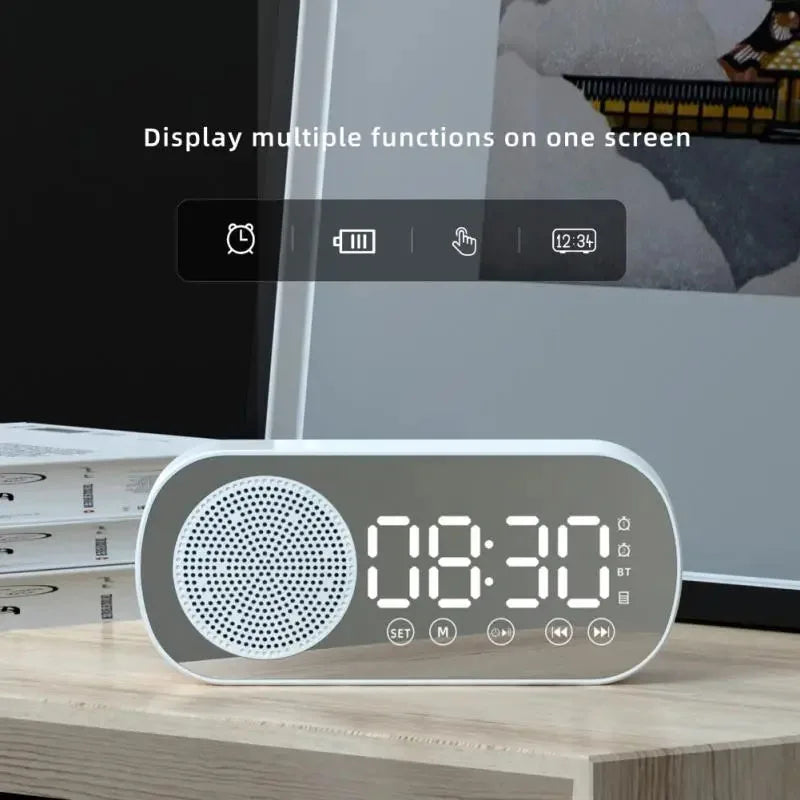 Digital Vækkeur med Bluetooth Højttaler &amp; FM Radio