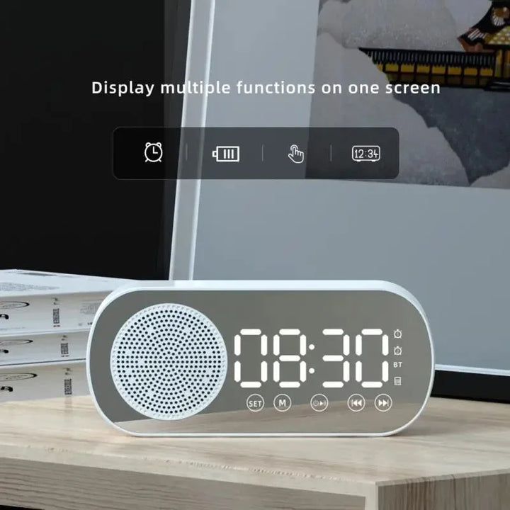 Digital Vækkeur med Bluetooth Højttaler &amp; FM Radio