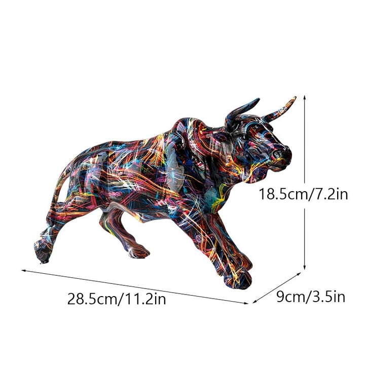 Graffiti-Maleri Harpiks Tyr Figurer Hjem Stue Soveværelse Kontor Skrivebord Feng Shui Ornamenter Samling Statuer