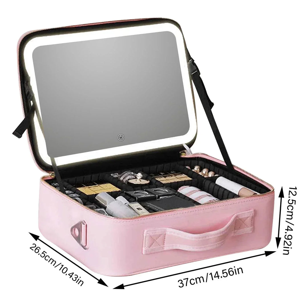 Rejse Kosmetik Taske LED Spejl Makeup Taske