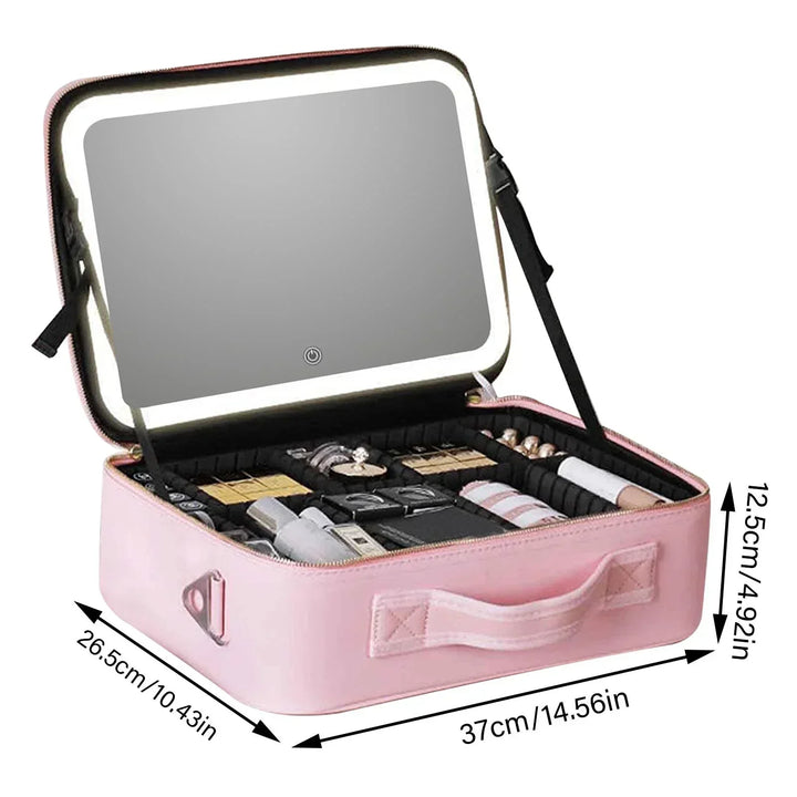 Rejse Kosmetik Taske LED Spejl Makeup Taske