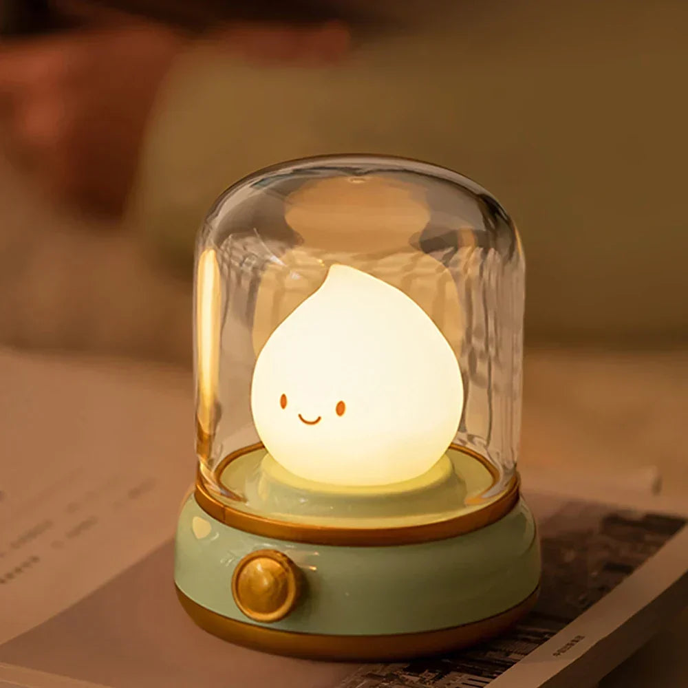 LumiFlame LED Nattelys | Retro Oliedesign | USB Genopladelig | Varm Stemningslys