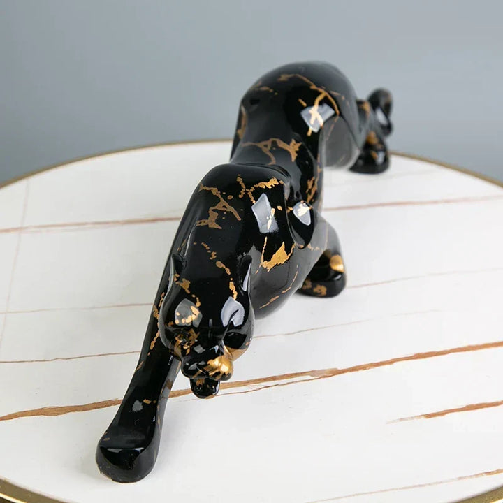 Elegant Jaguar Stenskulptur