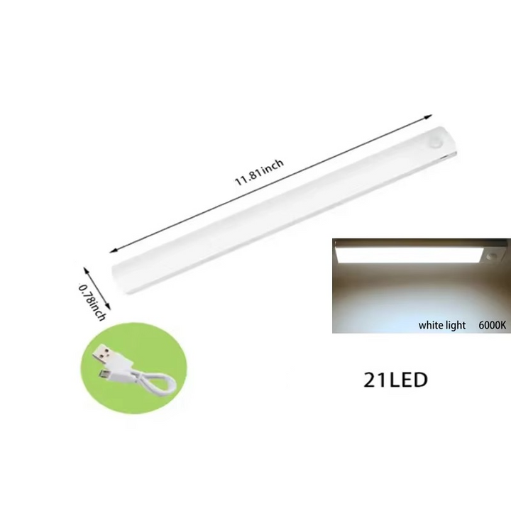 Smart Sensor LED Nattelys - Bevægelsesaktiveret, Dæmpbar &amp; Genopladelig
