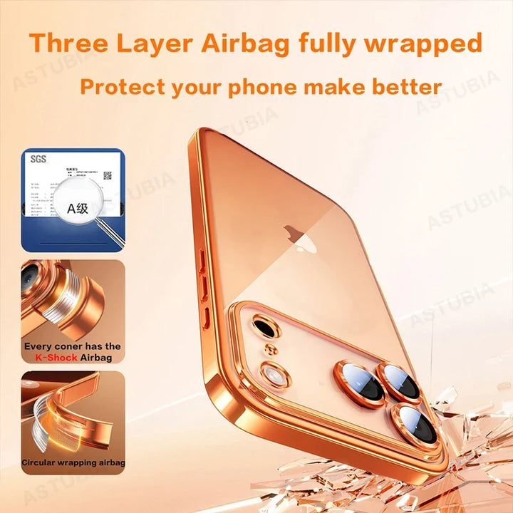 Stødabsorberende Luksus Plating iPhone Cover