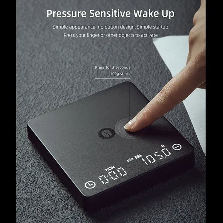SearchPean Tiny/Tiny2s Espresso Kaffe Køkkenvægt, Mini Smart Timer, USB, 2 kg/0.1 g/oz/ml, gratis fragt, gave til mand og kvinde
