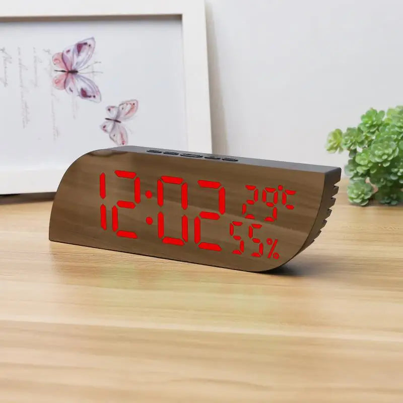 LED Digital Vækkeur med Dobbelt Display &amp; Ubegrænset Snooze