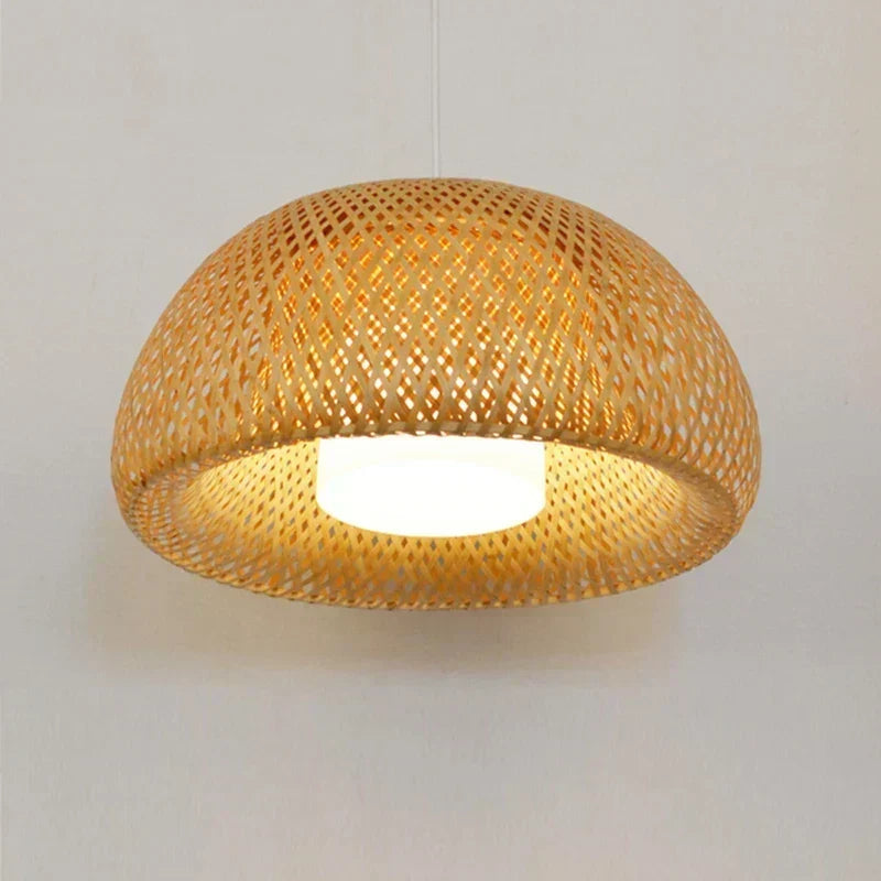 Luxora Håndvævet Bambus Pendelampe - Miljøvenlig Loftlampe
