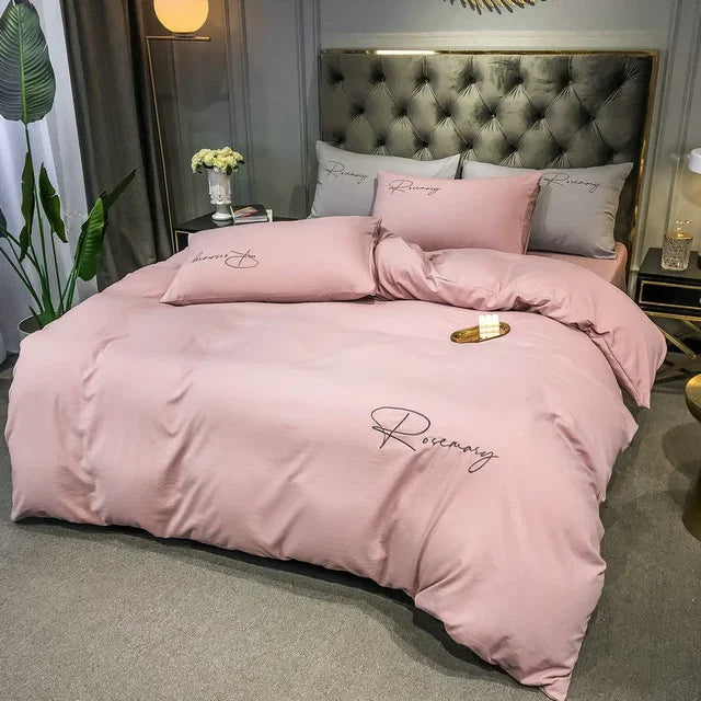 Luksus Duvet Cover med Elegant Broderi – Blød, Åndbar og Høj Kvalitet |