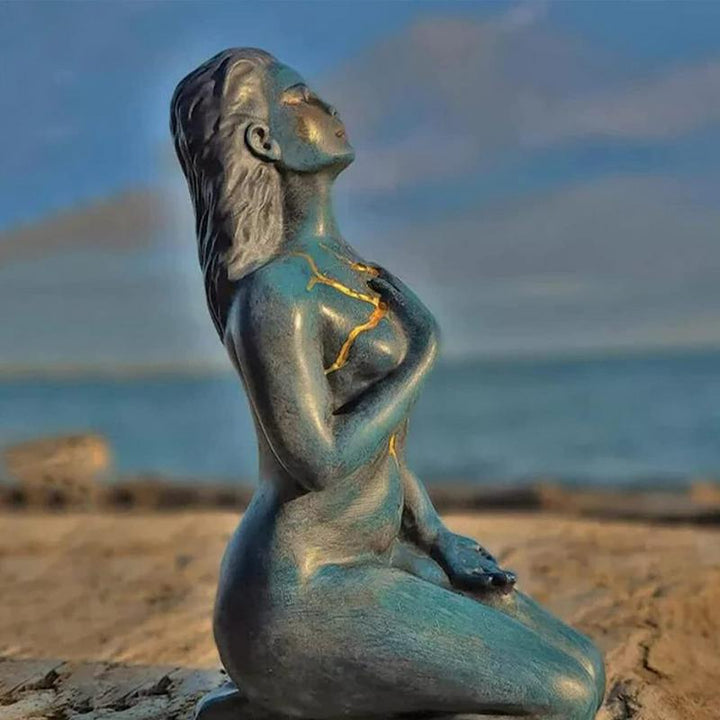 Helende Gudinde Skulptur: Resin abstrakt