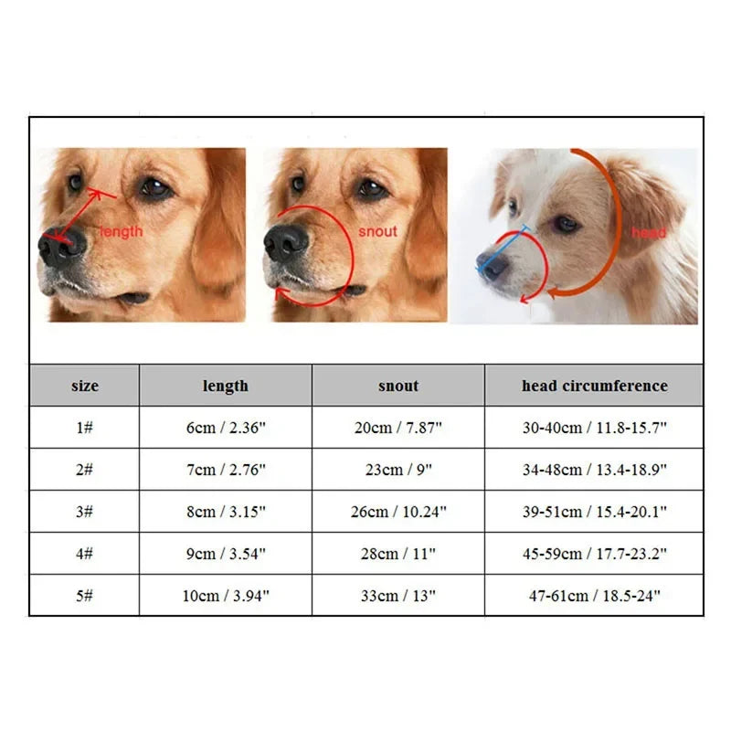 Silicone Hundemaske – Justerbar Komfortmaske til Små til Store Hunde