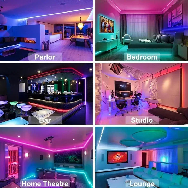 USB RGB LED Strip Lys med App Kontrol til Rum &amp; TV Baggrundsbelysning Dekor