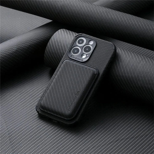 MagSafe Wallet Telefonetui med Carbon Fiber Beskyttelse