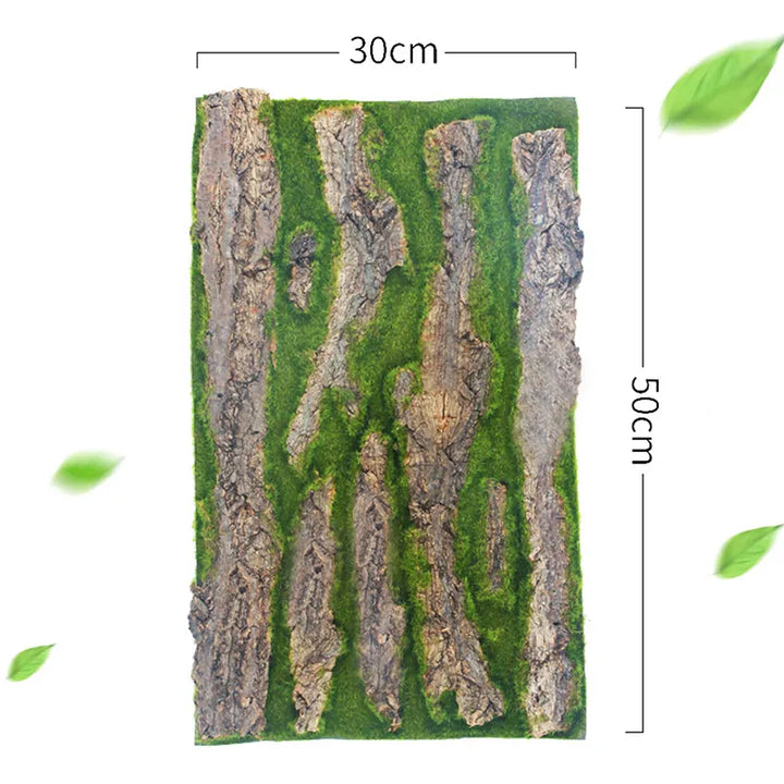 DIY Vægdekoration Grøn Plante Bark