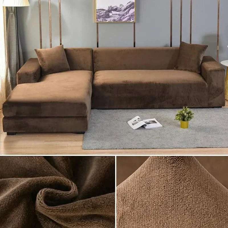 PlushFit - Højkvalitets Sofa Betræk Fremstillet af Strækvelour