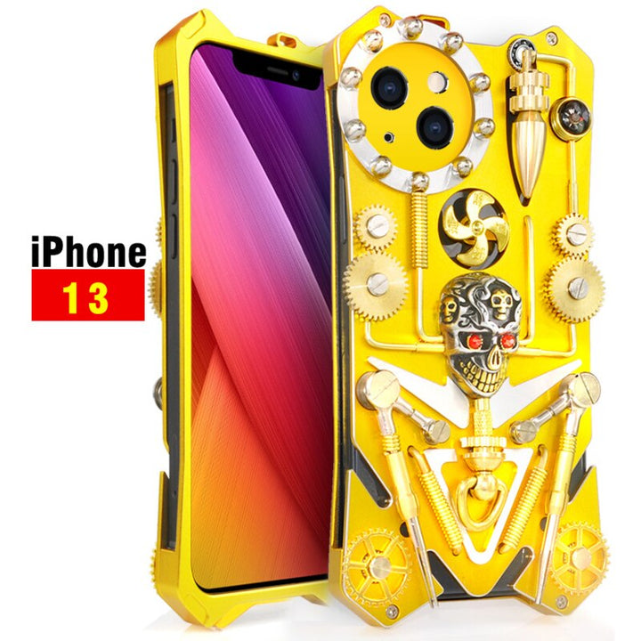 Mechanic Skull Cyberpunk Stil iPhone Cover