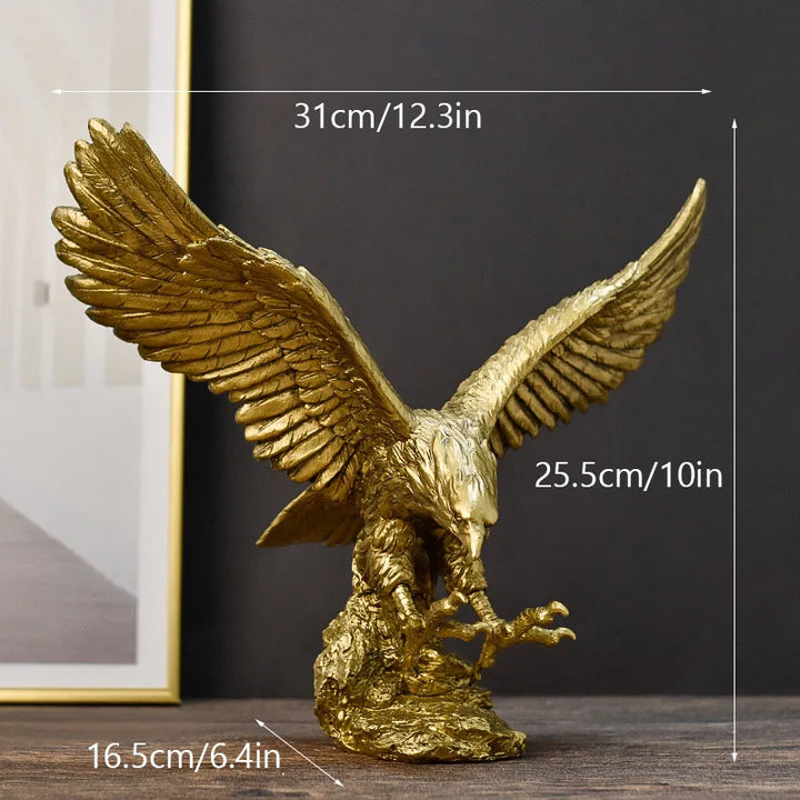 Harpy Eagle Resin Statue Kunst Dyr Model Samling Ornament Hjem Kontor Skrivebord Feng Shui Dekor Figur simpel