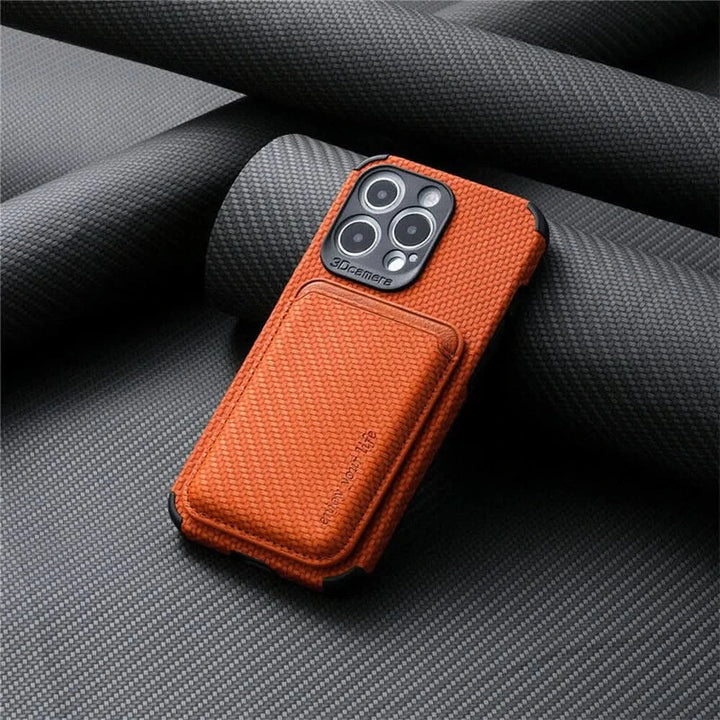 MagSafe Wallet Telefonetui med Carbon Fiber Beskyttelse