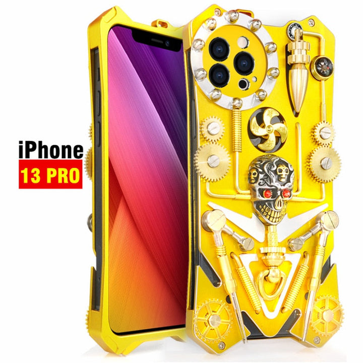 Mechanic Skull Cyberpunk Stil iPhone Cover