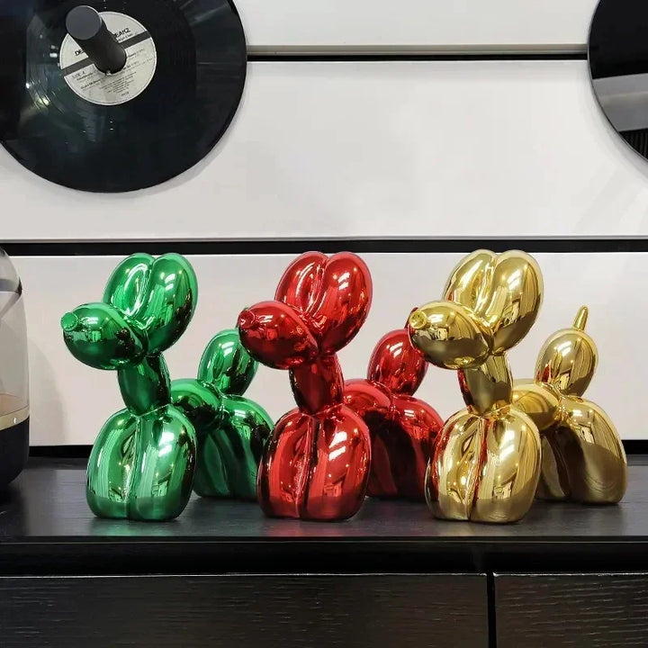 Nordisk Ballon Hund Skulptur Harpiks Dyr Ornament Kunst Skulpturer og Figurer Håndværk Hjem Dekoration Værelse Skrivebords Tilbehør