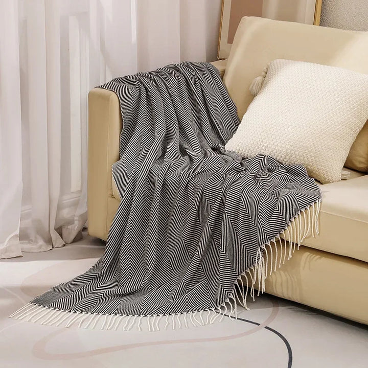 Nordisk Stribet Sofa Plaid