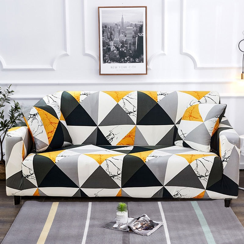 Moderne skridsikker farverig elastisk sofatræk