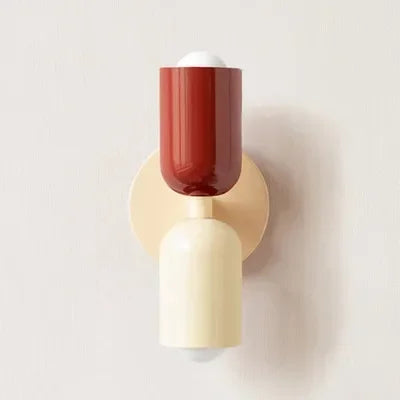 Nordisk LED Væglampe Moderne Minimalistisk Creme Dobbelt Hoved Lys til Stue, Soveværelse og Studie Indendørs Dekoration