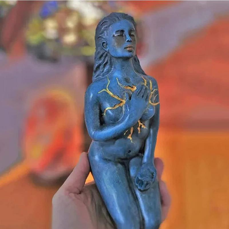 Helende Gudinde Skulptur: Resin abstrakt