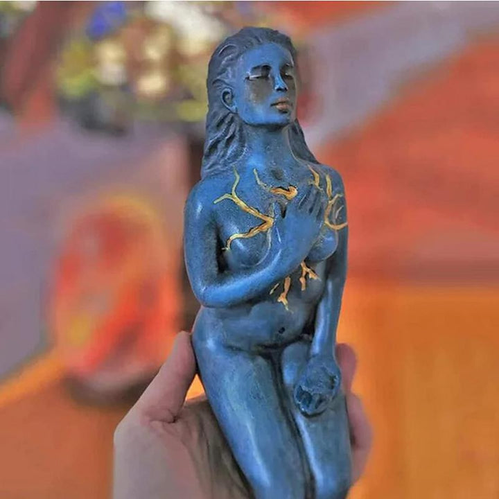 Helende Gudinde Skulptur: Resin abstrakt