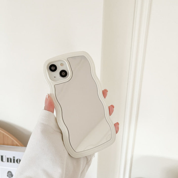 Bølget Makeup Spejl Telefon Cover