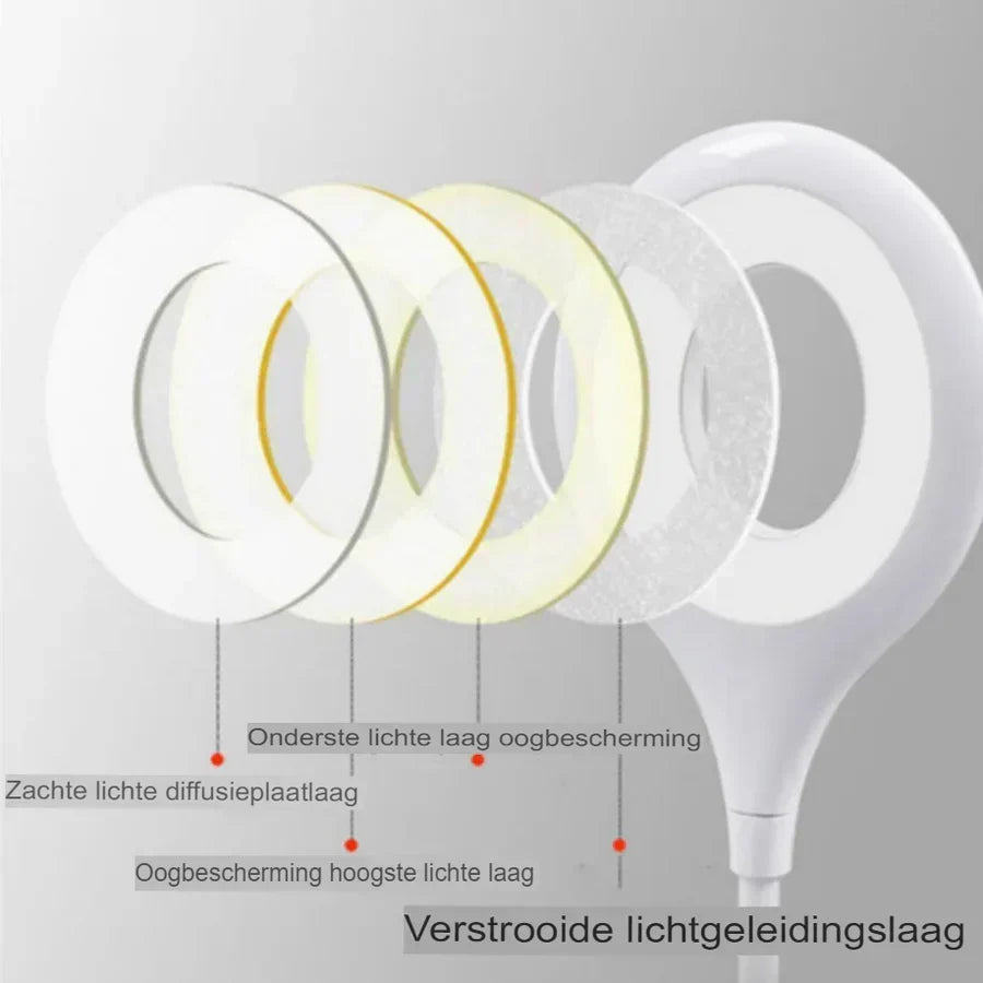 Kompakt og Genopladelig Natlampe – Fleksibel LED Lys til Skrivebord og Natbord