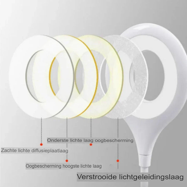 Kompakt og Genopladelig Natlampe – Fleksibel LED Lys til Skrivebord og Natbord