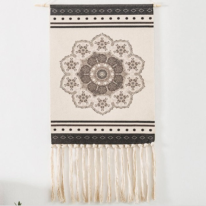 Bohemsk Væg Tapestry, Makrame Vægophæng, Hjem Deko, Bomulds Linned Frynse, Håndlavet, Vævet, Geometrisk Lærred Kunst, Baggrund Væg Tapestries