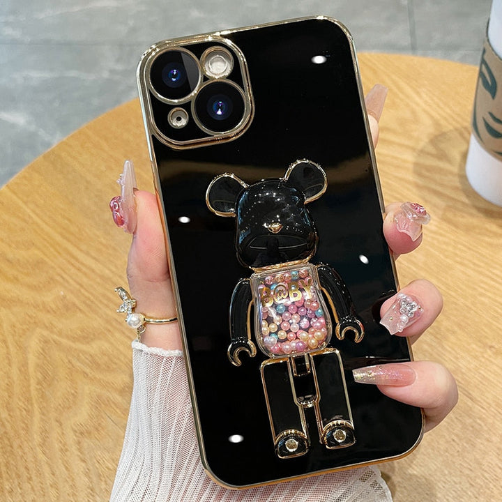 Bjørn Elsker farverig 3D Dukke Telefon Etui