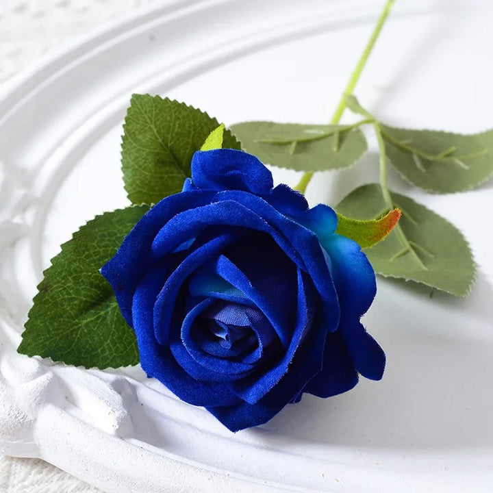 20 stk. Realistisk Velvet Silke Rose Bouquet