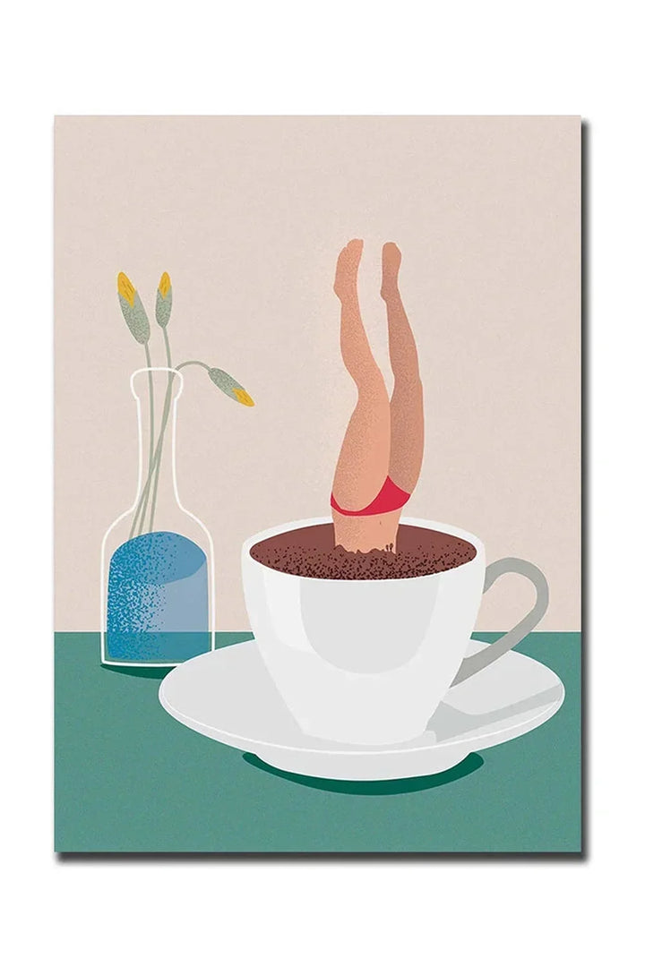 God Morgen Kaffe Lærred Plakat