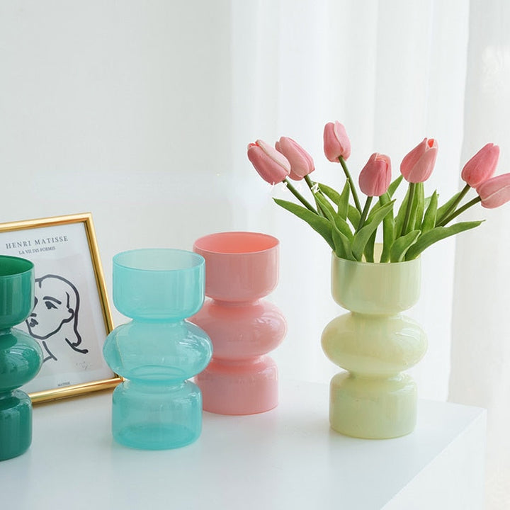 Glas Dyre Vase - Multifarvet
