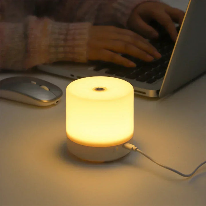 Kreativ USB Natbordlampe - Touch-Dimmende LED Natlys til Soveværelse &amp; Studenterbolig