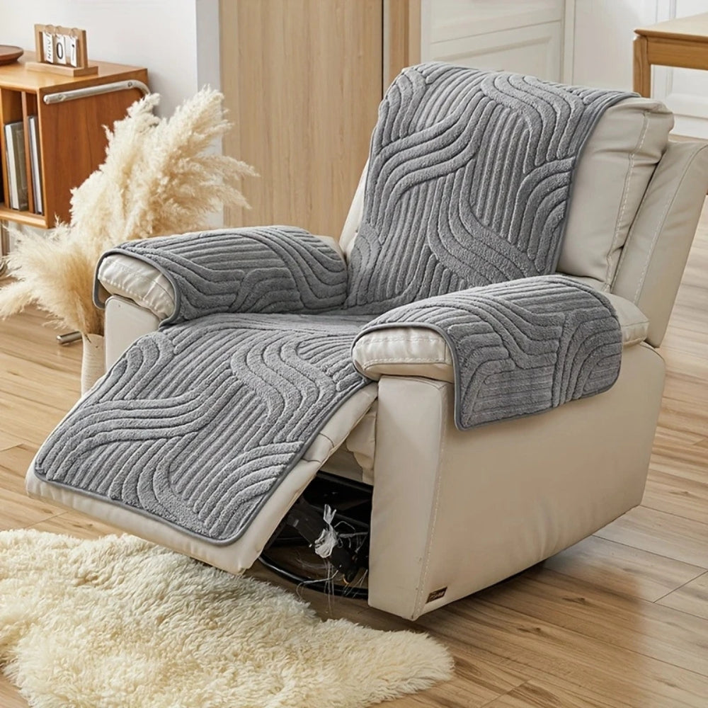 Silven Plush Tykket Anti-Skrid Recliner Sofa Betræk