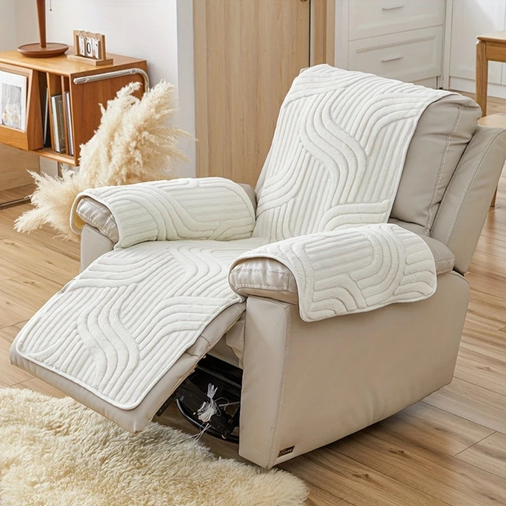 Silven Plush Tykket Anti-Skrid Recliner Sofa Betræk