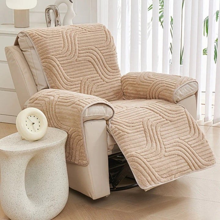 Silven Plush Tykket Anti-Skrid Recliner Sofa Betræk